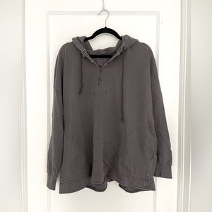 Aerie Beach Weekend Oversized Hoodie in Smoked Gray